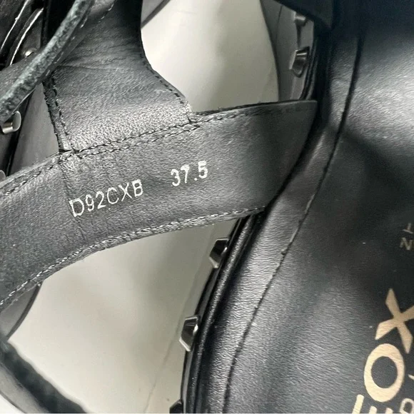 GEOX Shakima Platform Sandal In Black Retro Grunge New Womens Shoes - Picture 5 of 8